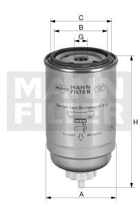 WK9321 Mann-Filter filtro de combustible