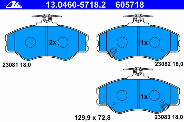 13046057182 ATE pastillas de freno delanteras
