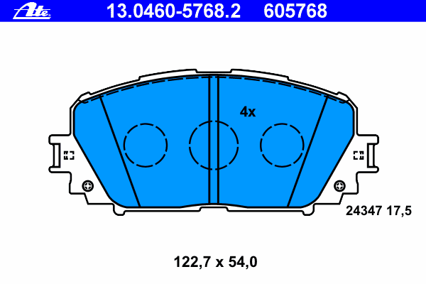 13.0460-5768.2 ATE pastillas de freno delanteras