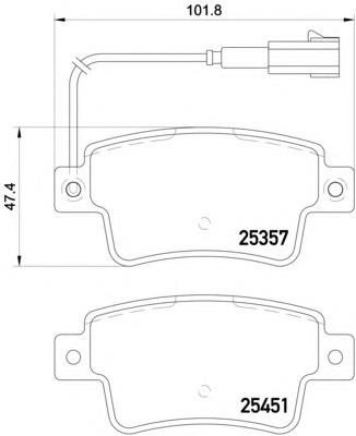 8DB 355 019-801 HELLA pastillas de freno traseras