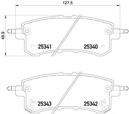 8DB355019541 HELLA pastillas de freno traseras