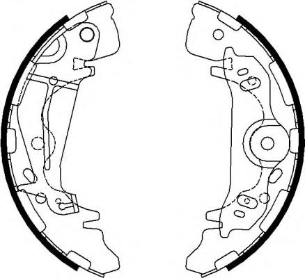 8DB355022091 HELLA zapatas de frenos de tambor traseras