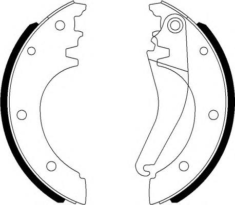 Zapatas de frenos de tambor traseras 8DB355022081 HELLA