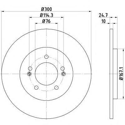 8DD355118241 HELLA disco de freno trasero