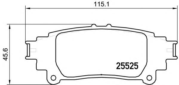 8DB355020001 HELLA pastillas de freno traseras