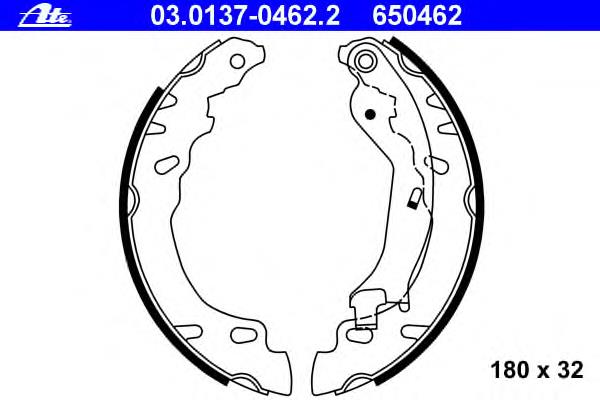 03.0137-0462.2 ATE zapatas de frenos de tambor traseras