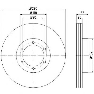 8DD355118481 HELLA disco de freno delantero