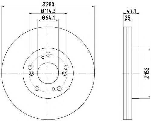 8DD 355 118-191 HELLA freno de disco delantero