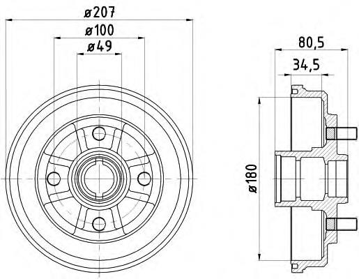 4204310030 Toyota freno de tambor trasero