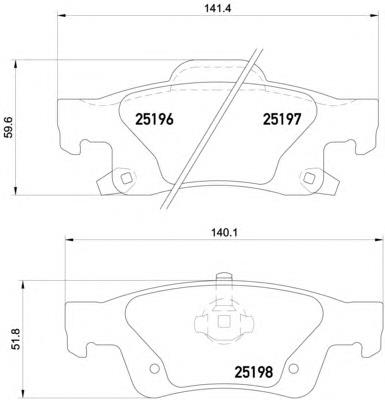 8DB355020351 HELLA pastillas de freno traseras