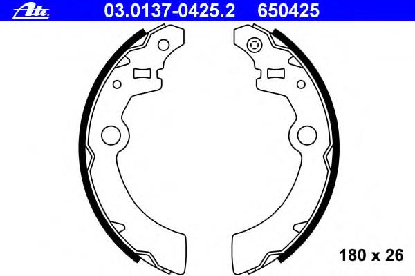 03.0137-0425.2 ATE zapatas de frenos de tambor traseras