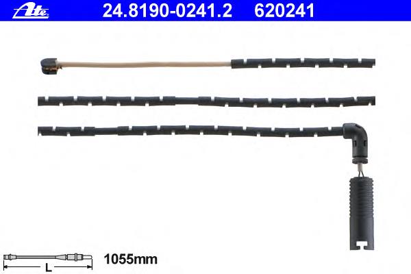 24.8190-0241.2 ATE contacto de aviso, desgaste de los frenos, trasero