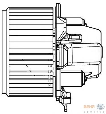Ventilador interior HELLA 8EW351039331