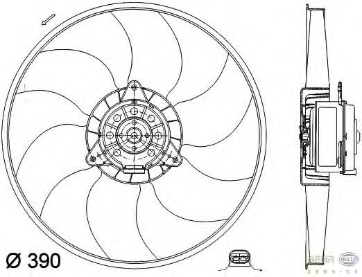 8EW351041241 HELLA Electroventilador del motor
