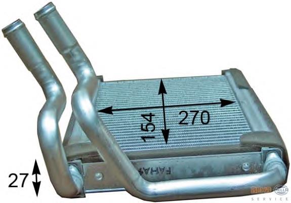 Radiador calefacción 8FH351315731 HELLA