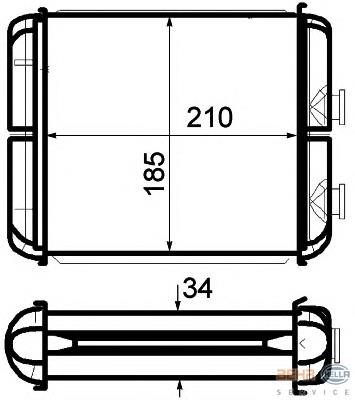 Radiador de calefacción Opel Astra L35