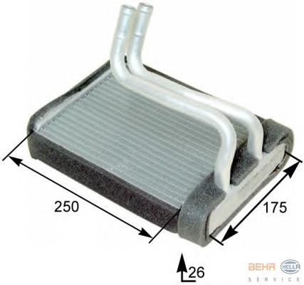 8FH351315251 HELLA Radiador interior