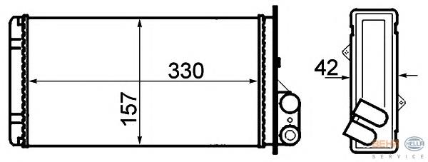 Comprar 8FH351308541 HELLA Radiador calefacción