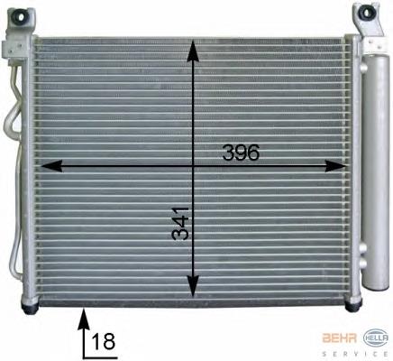 8FC351309391 HELLA condensador aire acondicionado