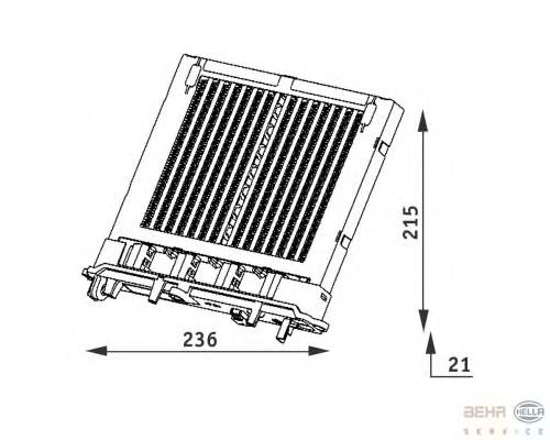 Calentador eléctrico de aire para el sistema de calefacción del habitáculo A2118300661 Mercedes