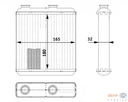 8FH351311231 HELLA Radiador interior