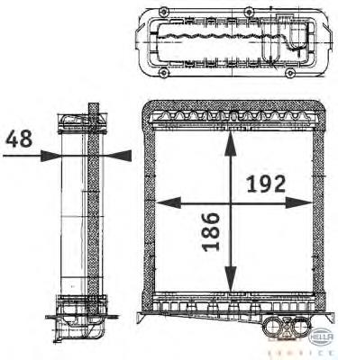 8FH351311751 HELLA Radiador interior