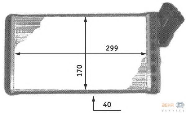 Radiador calefacción 8FH351311731 HELLA