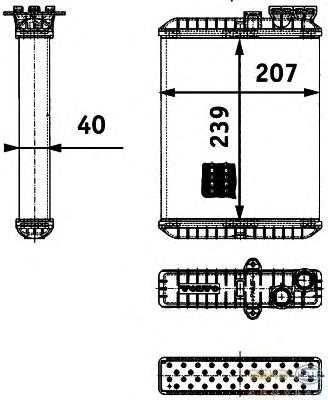 8FH351311391 HELLA Radiador interior