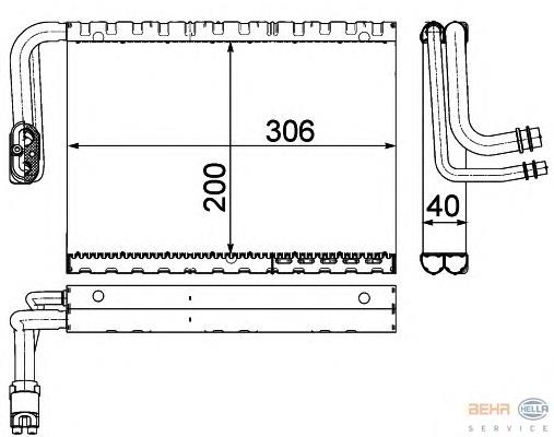 Evaporador de aire acondicionado 2048300258 Mercedes