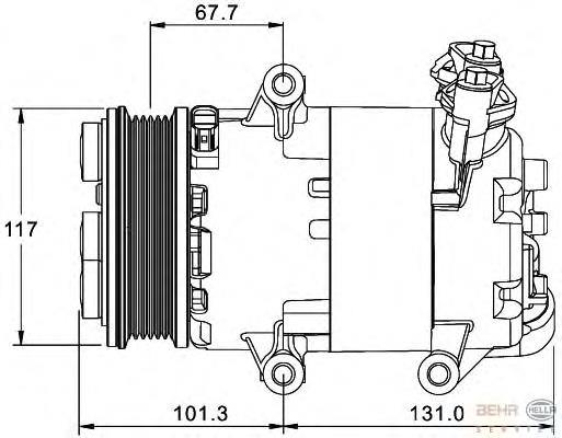 Compresor ac HELLA 8FK351334041 precio, desde 339,03 EUR