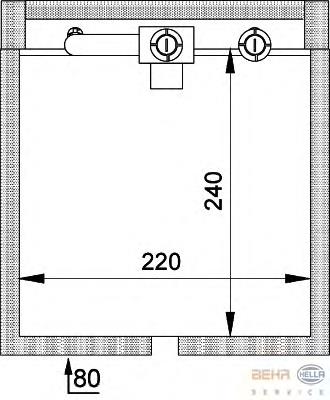 8FV351211071 HELLA Evaporador, aire acondicionado