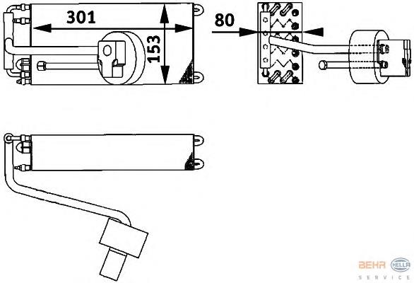 Evaporador, aire acondicionado para Renault Clio I BC57, 5357