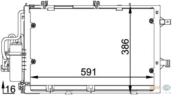 8FC351300601 HELLA Radiador de aire acondicionado