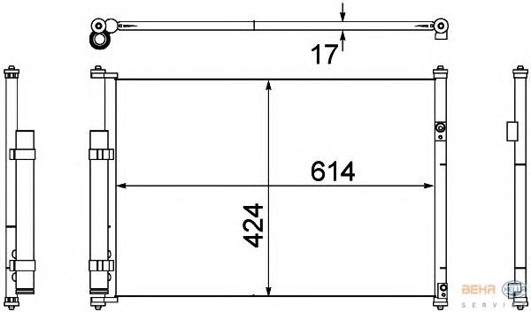 8FC351304351 HELLA Radiador de aire acondicionado