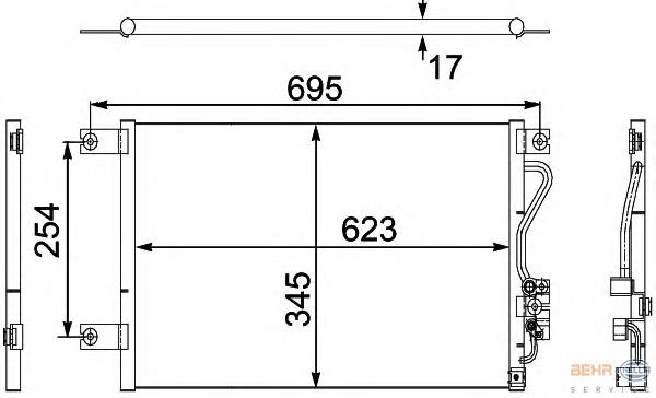 Condensador aire acondicionado Mitsubishi L 200  (K60, K70)