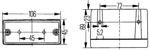 2NE 006 609-187 HELLA faro antiniebla trasero