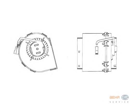 Motor del ventilador trasero del calefactor A0028303108 Mercedes