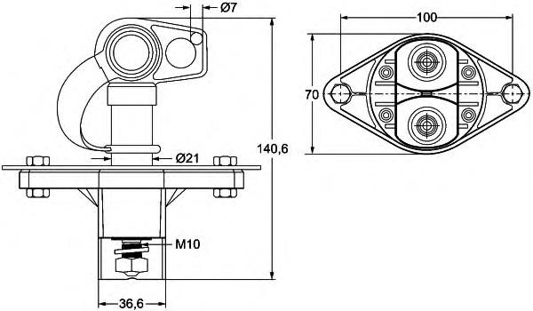 Interruptor de masa 6EK002843121 HELLA