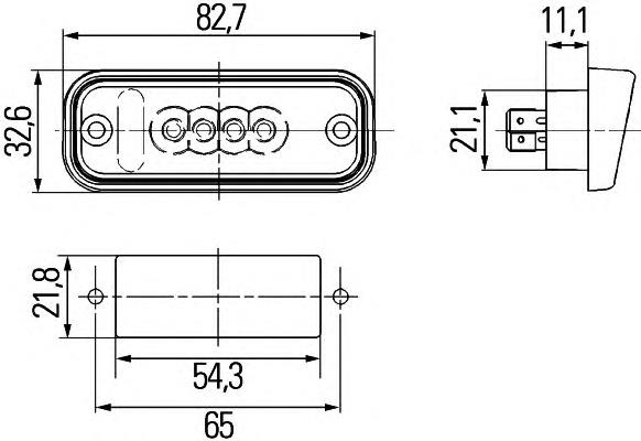 Luces LED de matricula HELLA 2KA010278311
