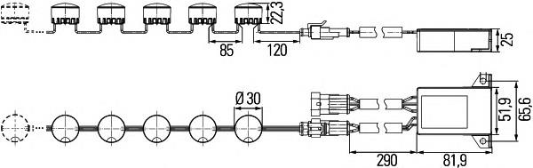 Luces diurnas DRL, kit universal 2PT010458701 HELLA