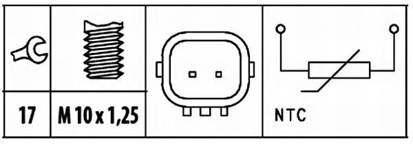 6PT009309601 HELLA sensor de temperatura del refrigerante