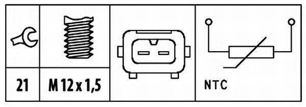 6PT009309591 HELLA sensor de temperatura del refrigerante