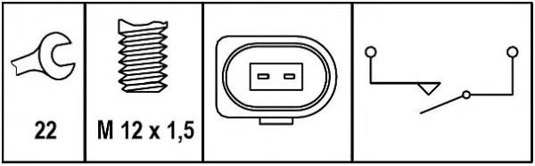 Sensor de marcha atrás 6ZF008621321 HELLA