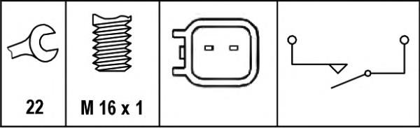 6ZF010965041 HELLA interruptor, piloto de marcha atrás