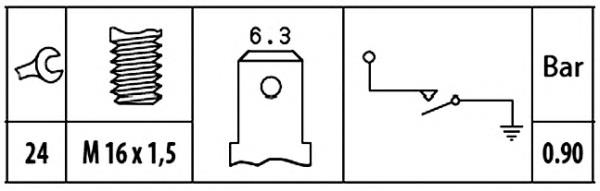 6ZL003259291 HELLA indicador, presión del aceite