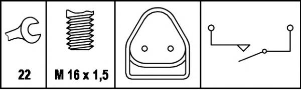 Sensor de marcha atrás 6ZF008621221 HELLA