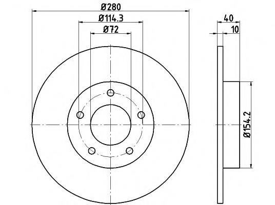 8DD355115831 HELLA disco de freno trasero