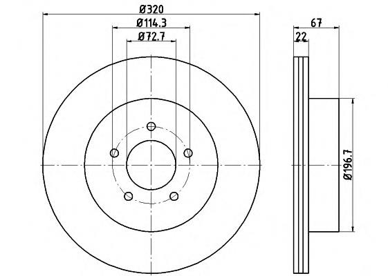 8DD 355 115-481 HELLA disco de freno trasero