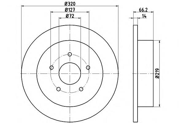 8DD355115501 HELLA disco de freno trasero