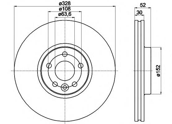 8DD355116181 HELLA freno de disco delantero